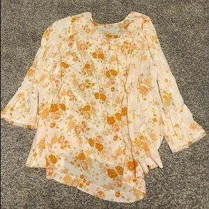 Free people tea combo blouse